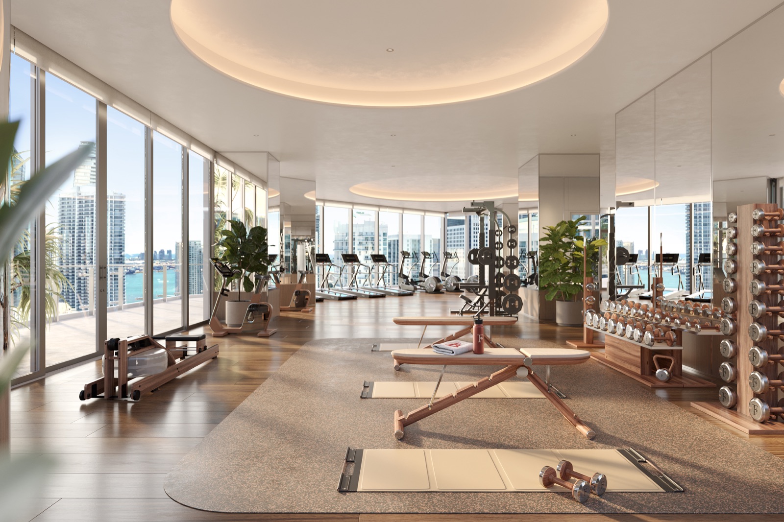 State-of-the-art fitness center with virtual and in-person instructors.